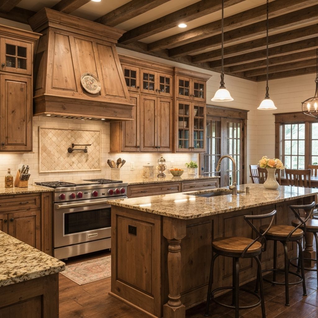 Brown Antique Granite countertop - Rustic Farmhouse Countertop Remodel in Herndon, VA